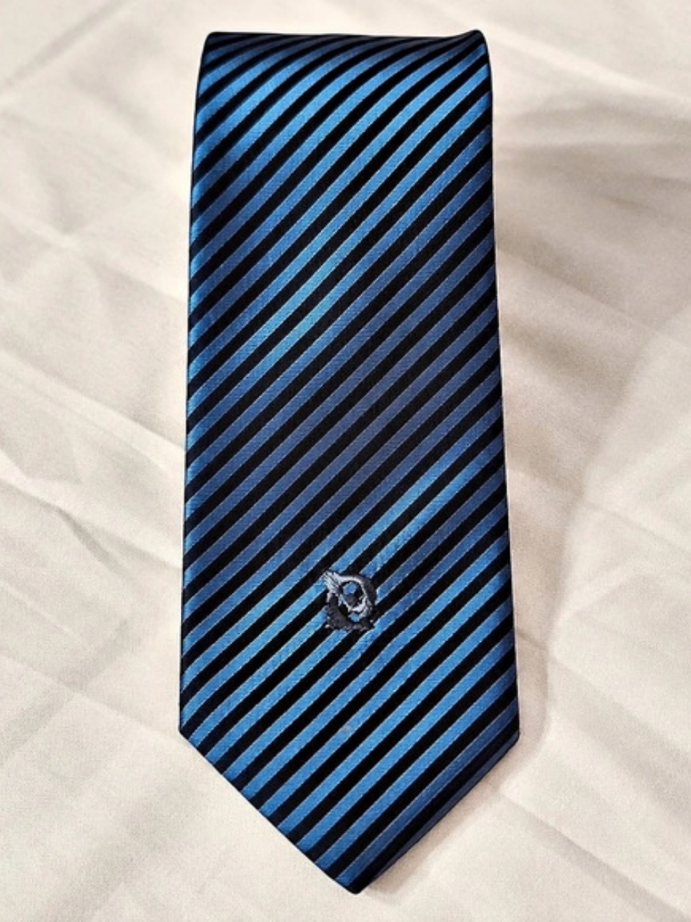 Vintage Pierre Cardin Moss Brothers Blue Striped Tie - Picture 2 of 6